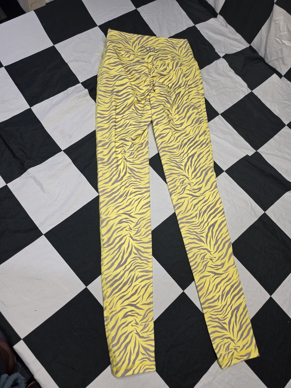 Yellow Zebra Print High-Waist Leggings - Picture 2 of 3